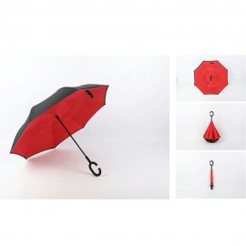 Custom Promotional C Handle Reverse Inverted Umbrella Upside Down