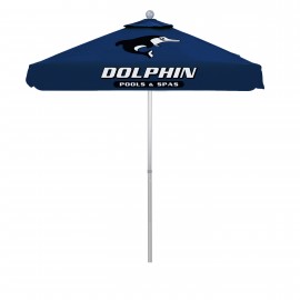 Customized 8' Summit Series Square Patio Umbrella with Printed Polyester Cover w/ Valances