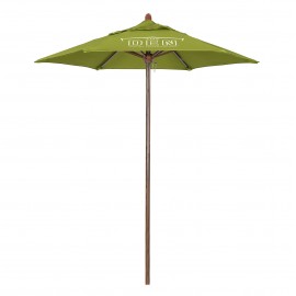 Promotional 6' Ironwood Series Patio Umbrella with Printed Polyester Cover