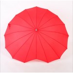 16K Red Heart Shape Rain Umbrella with Logo