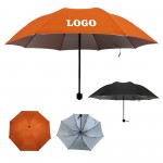 Solid Color 3 Fold Foldable Umbrella MOQ 100PCS with Logo