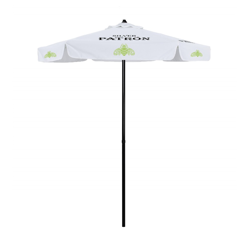 6' Shadetek Series Patio Umbrella with Printed Polyester Cover with Valances with Logo 6' Shadetek Series Patio Umbrella with Printed Polyester Cover with Valances with Logo