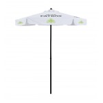 6' Shadetek Series Patio Umbrella with Printed Polyester Cover with Valances with Logo