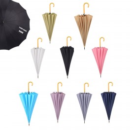 16 Ribs Long Handle Folding Umbrella Advertising Umbrella with Logo