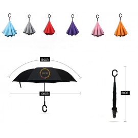 48" Two-Tone Reverse Umbrella with Logo