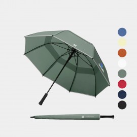 Logo Branded Weatherman 100% Recycled 55" arc UPF 50+ Walk Umbrella