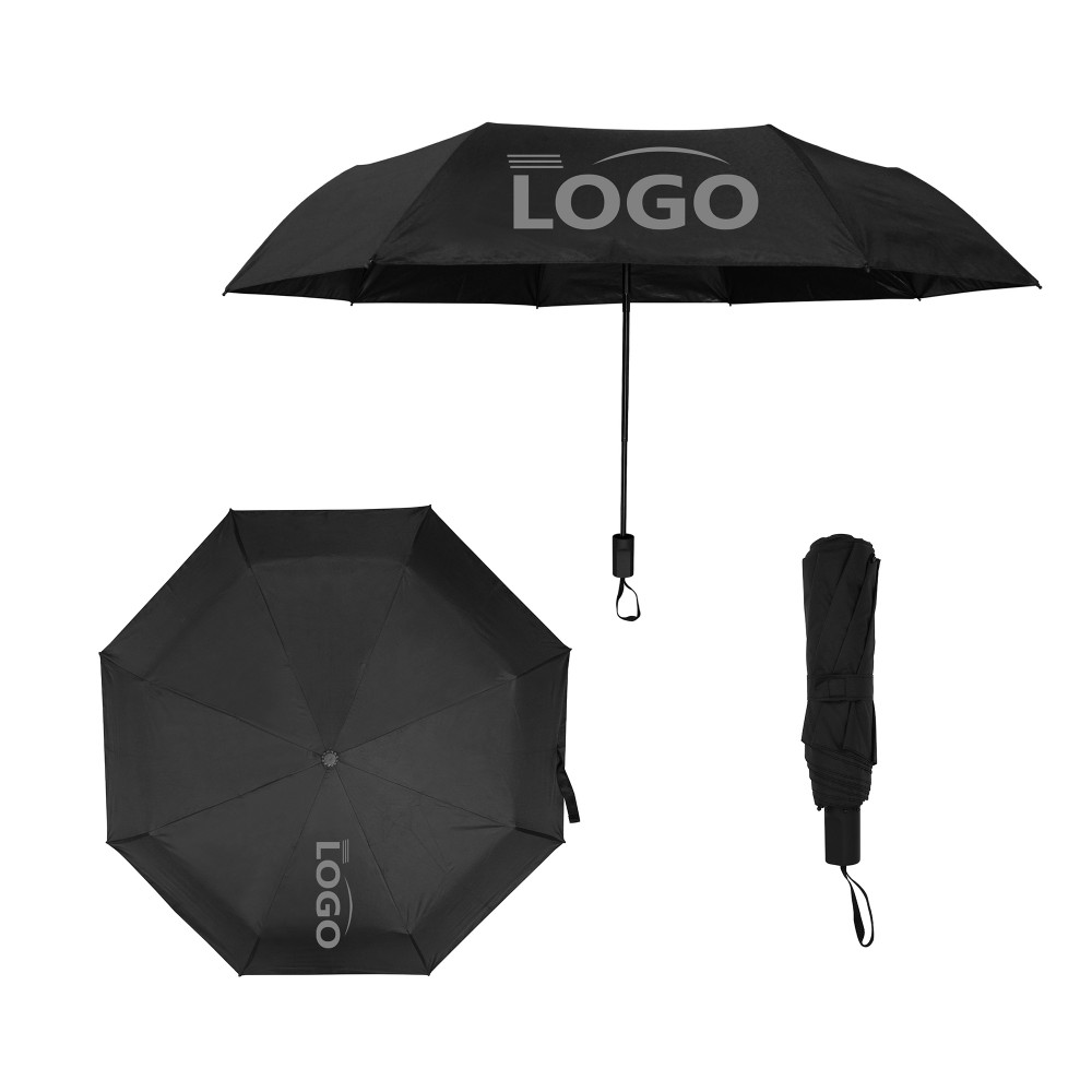 Windproof Travel Umbrella with Logo