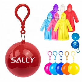 Disposable Keychain Raincoat with Logo