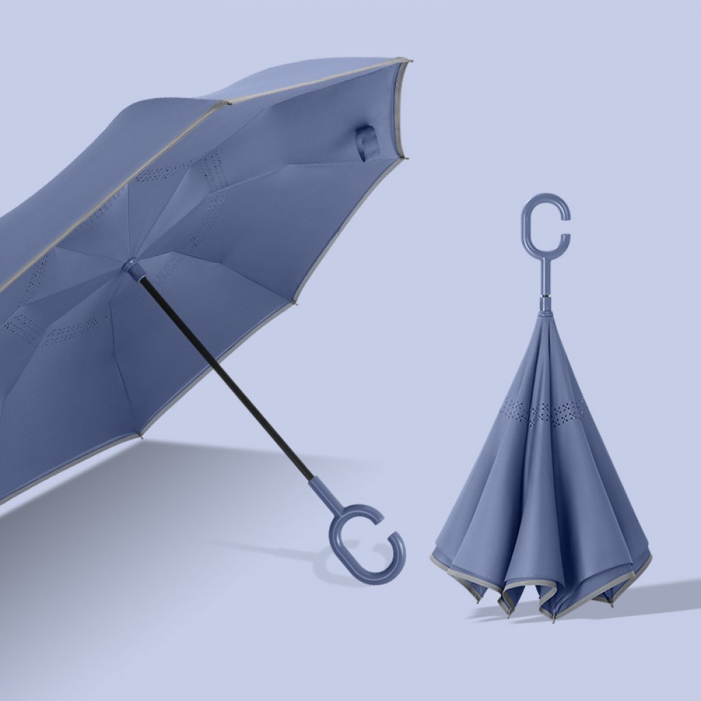 Customized Double layer umbrella face reverse large automatic double person crank umbrella