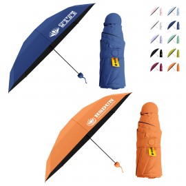 Personalized UPF50+ Mini Portable Sun & Rain Umbrella