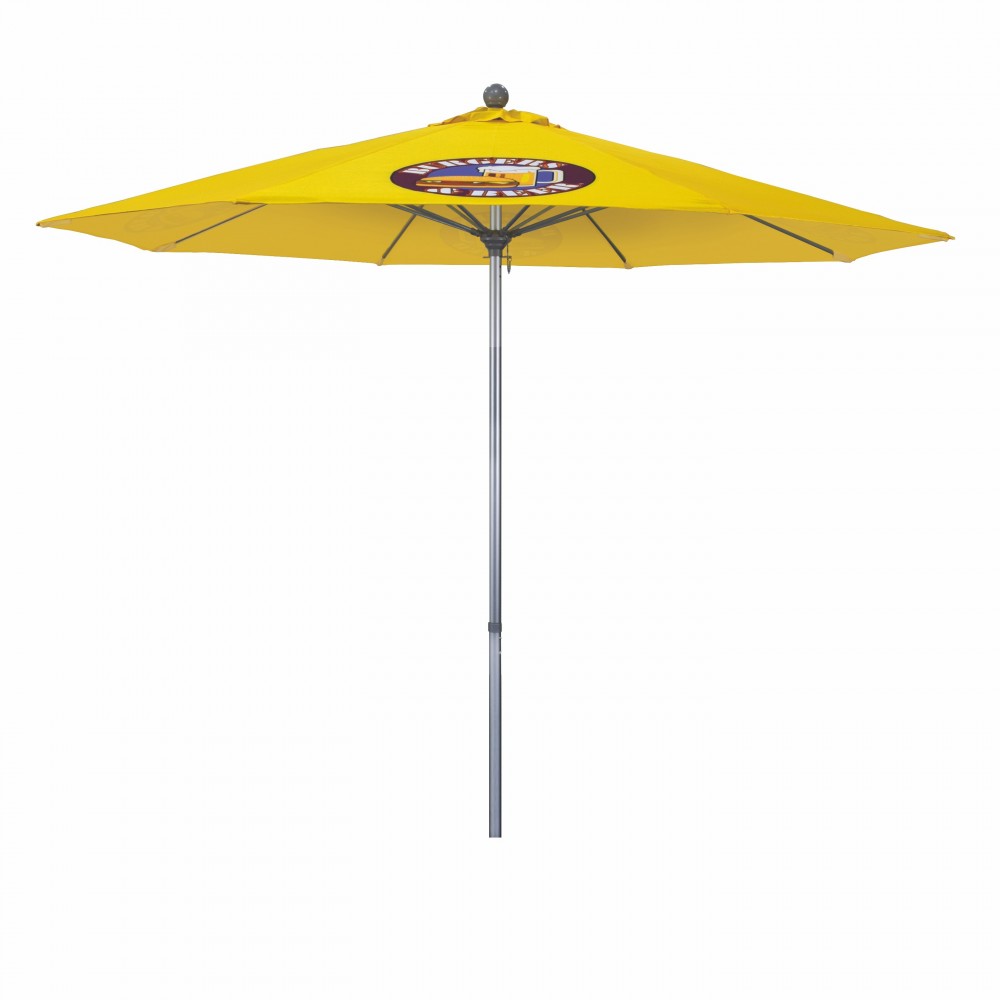 Custom 9' Summit Series Commercial Grade Patio Umbrella with Printed Olefin Cover