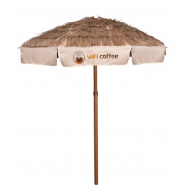 7' Palapa Style Patio Umbrella with Logo  7