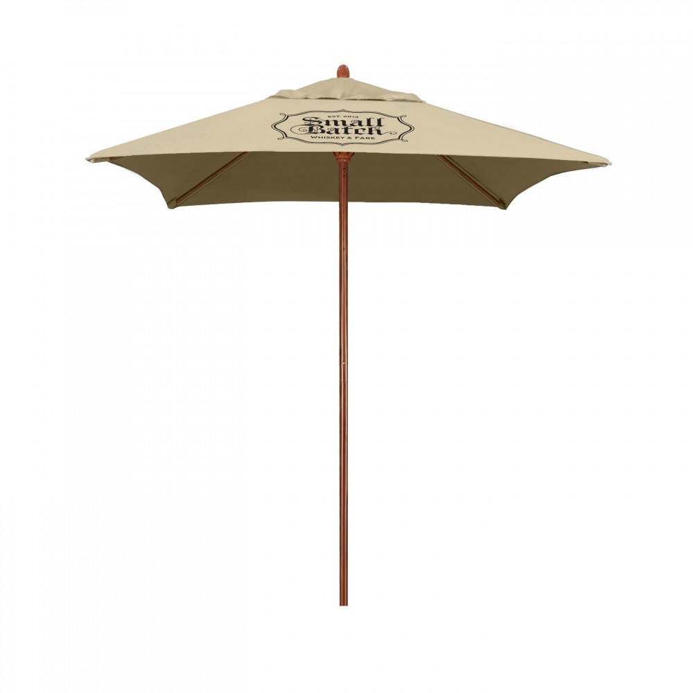8' Ironwood Series Square Patio Umbrella with Printed Olefin Cover with Logo