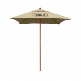 8' Ironwood Series Square Patio Umbrella with Printed Olefin Cover with Logo