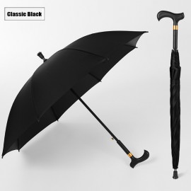 Long handled umbrella automatic 23" double bone black glue clear umbrella customized advertising with Logo