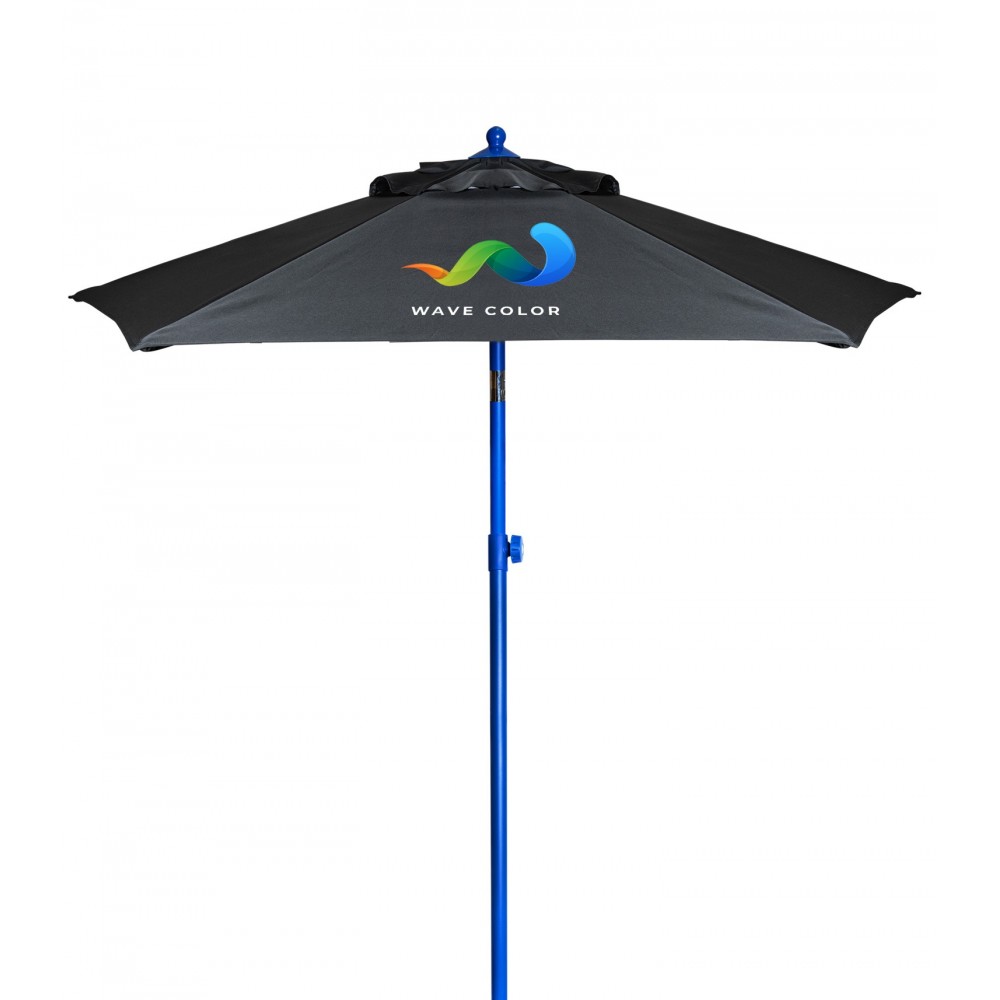 7' Colored Steel Market Umbrella with Logo