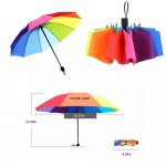 Mini Folding Rainbow Umbrella with Logo