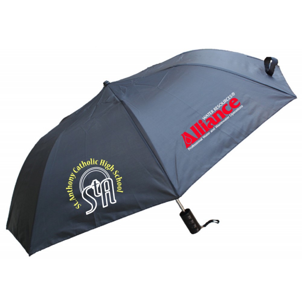 Auto Open & Foldable Umbrella - 42" Arc with Logo