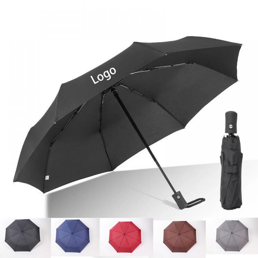 Logo Branded Folding Reverse Automatic Umbrella