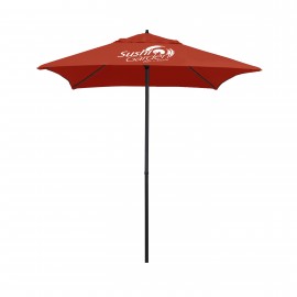 8' Shadetek Series Square Patio Umbrella with Printed Polyester Cover with Logo  8