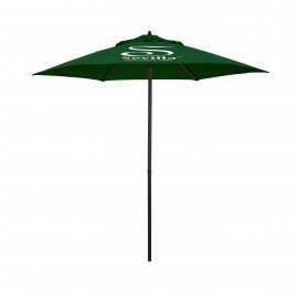 7.5' Shadetek Series Patio Umbrella with Printed Polyester Cover with Logo  7.5
