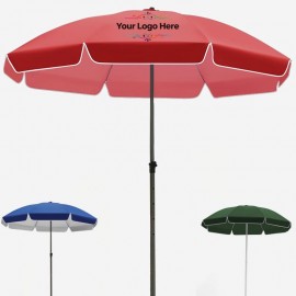 7' 8-Panel Steel Market Umbrella with Logo