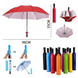 Wine Bottle Folding Umbrella with Logo