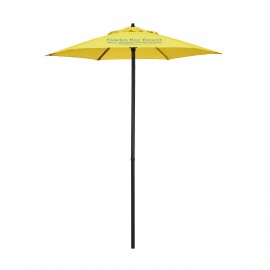 6' Shadetek Series Patio Umbrella with Printed Polyester Cover with Logo  6