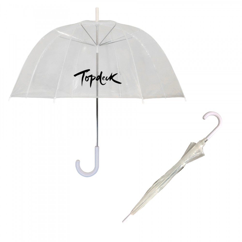 Custom Printed Eco Friendly Clear Bubble Umbrella (46" Arc) Custom Printed Eco Friendly Clear Bubble Umbrella (46" Arc)