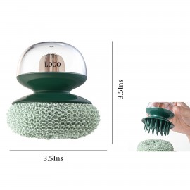 Jellyfish Shaped Bamboo Fiber Short Handle Cleaning Brush Custom Imprinted