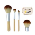 Custom Bamboo Cosmetic Brush Set Custom Printed