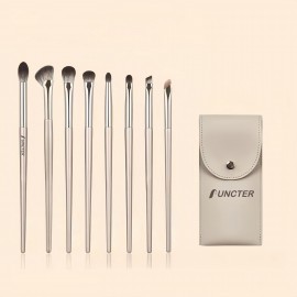 Glam Gold 8-Piece Brush Set With PU Bag Logo Branded