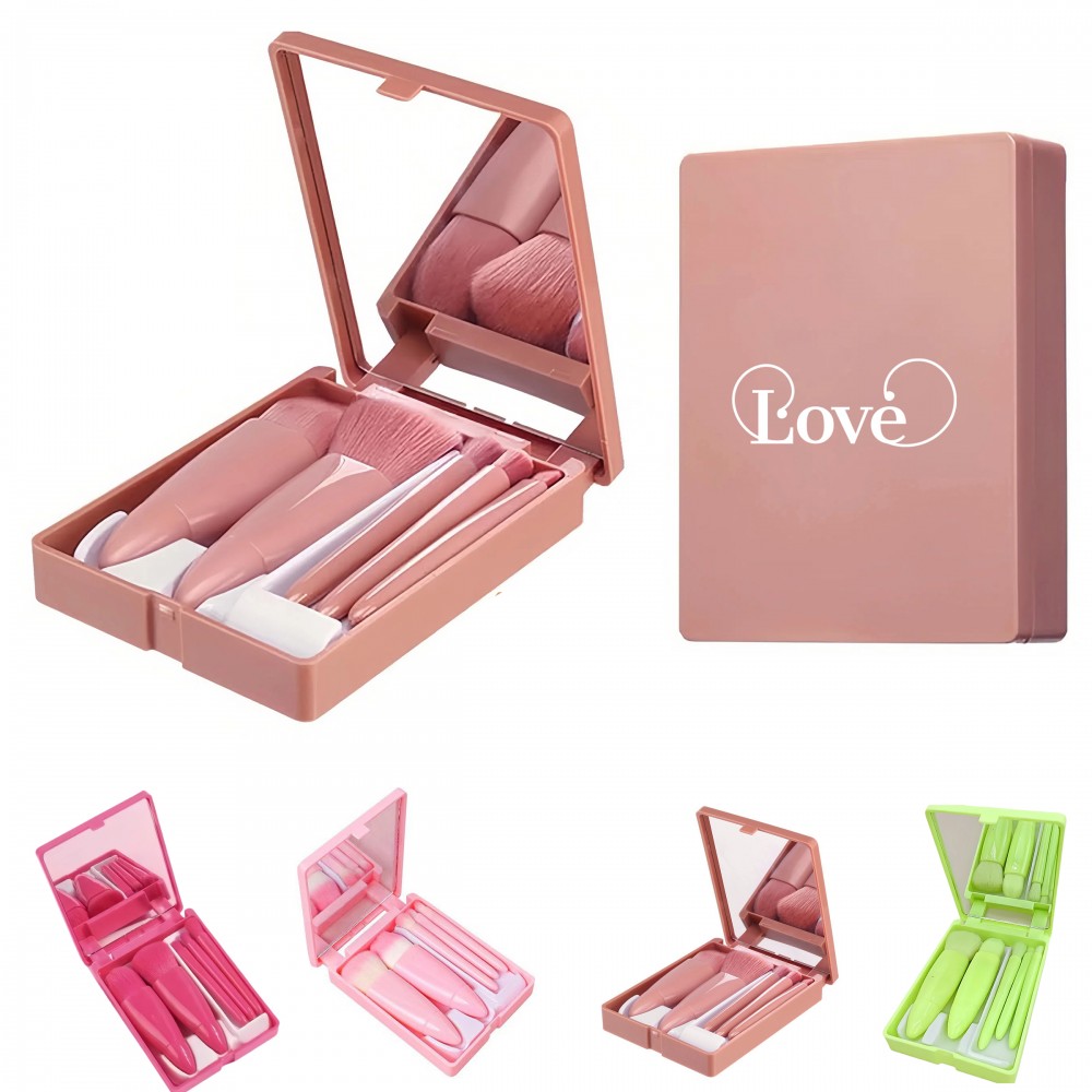 Custom Printed Easy-taken Travel Makeup Brush Set