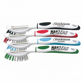 Custom Imprinted Brush-Up Vegetable Brush & Peeler