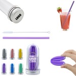 Foldable Silicone Straw With Tube Case Logo Branded