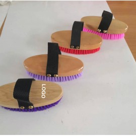 Oval Horse Hair Soft Brush Logo Branded