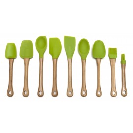 Custom Imprinted Silicone Light Green Basting Brush w/ Bamboo Handle