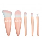 Logo Branded 5 Pieces Makeup Brush Set Kit