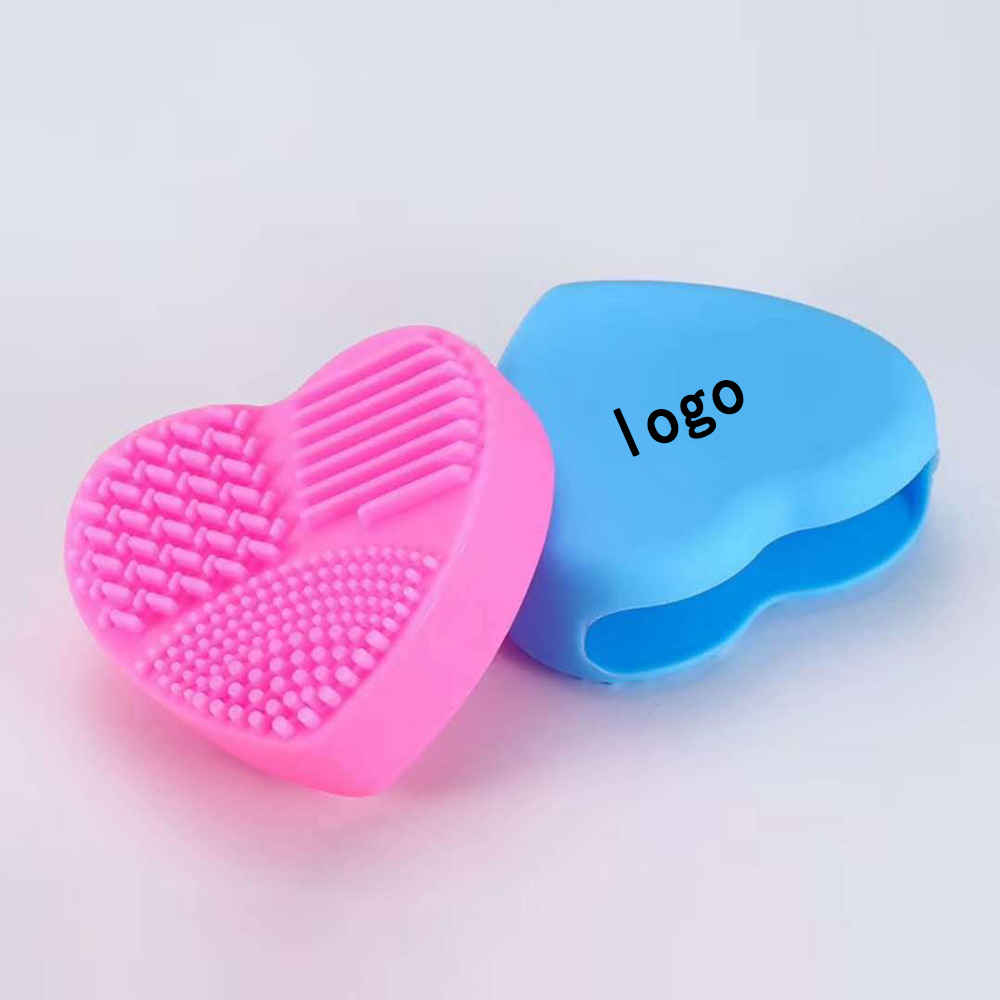 Custom Imprinted Heart Shape Silicone Makeup Brush Custom Imprinted Heart Shape Silicone Makeup Brush