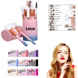 12 Pcs Makeup Brushes Logo Branded