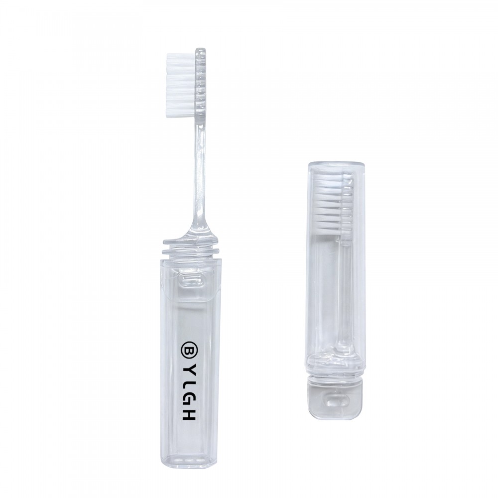 Clear Detachable Toothbrush Logo Branded