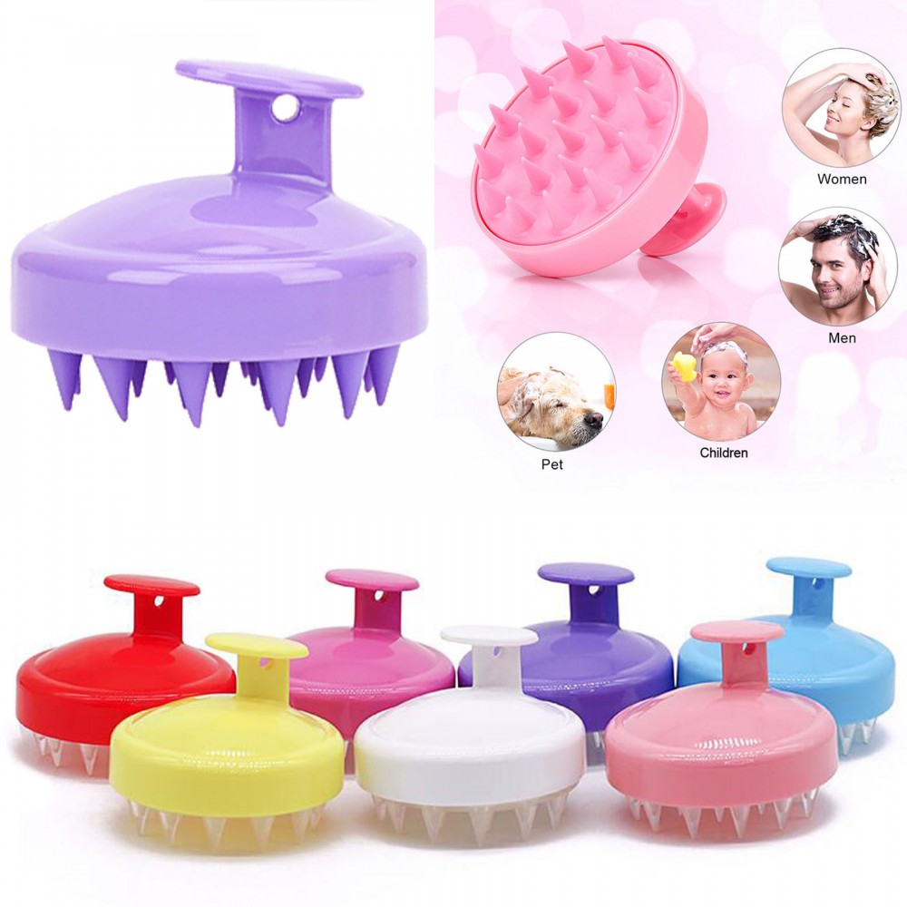 Logo Branded Shampoo Massage Silicone Brush Logo Branded Shampoo Massage Silicone Brush