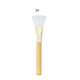 Wood Handle Silicone Face Mask Applicator Face Mud Mask Brush #1 Custom Printed