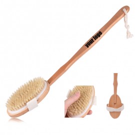 Custom Printed Detachable Natural Bristle Bath Brush