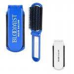 Portable Folding Brush With Mirror Custom Imprinted