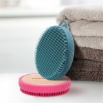 Custom Imprinted Baby Bath Massage Brush Silicone Soft Shower Cleaning Brush