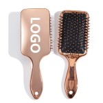 Custom Imprinted ABS Plastic Electroplated Paddle Hair Brush