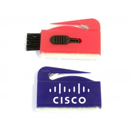 Large Rectangular Letter Opener with Keyboard Brush and Screen Duster Logo Branded