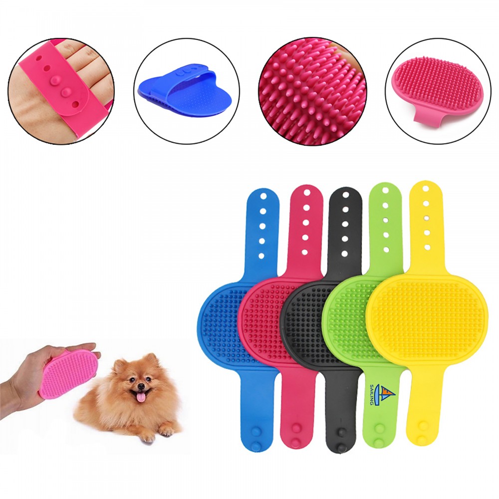 Custom Imprinted Pet Bath Massager Shampoo Brush Custom Imprinted Pet Bath Massager Shampoo Brush