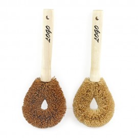 Logo Branded Wooden Handle Dish Scrub Brush  Logo Branded Wooden Handle Dish Scrub Brush